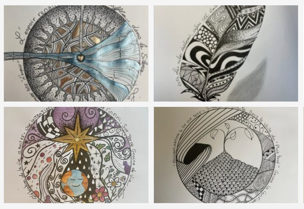 Dessin circulaire manuscrit
