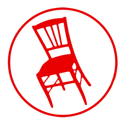 Le logo de la Chaise Rouge : une chaise rouge dans un cercle